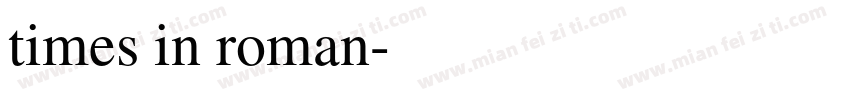times in roman字体转换